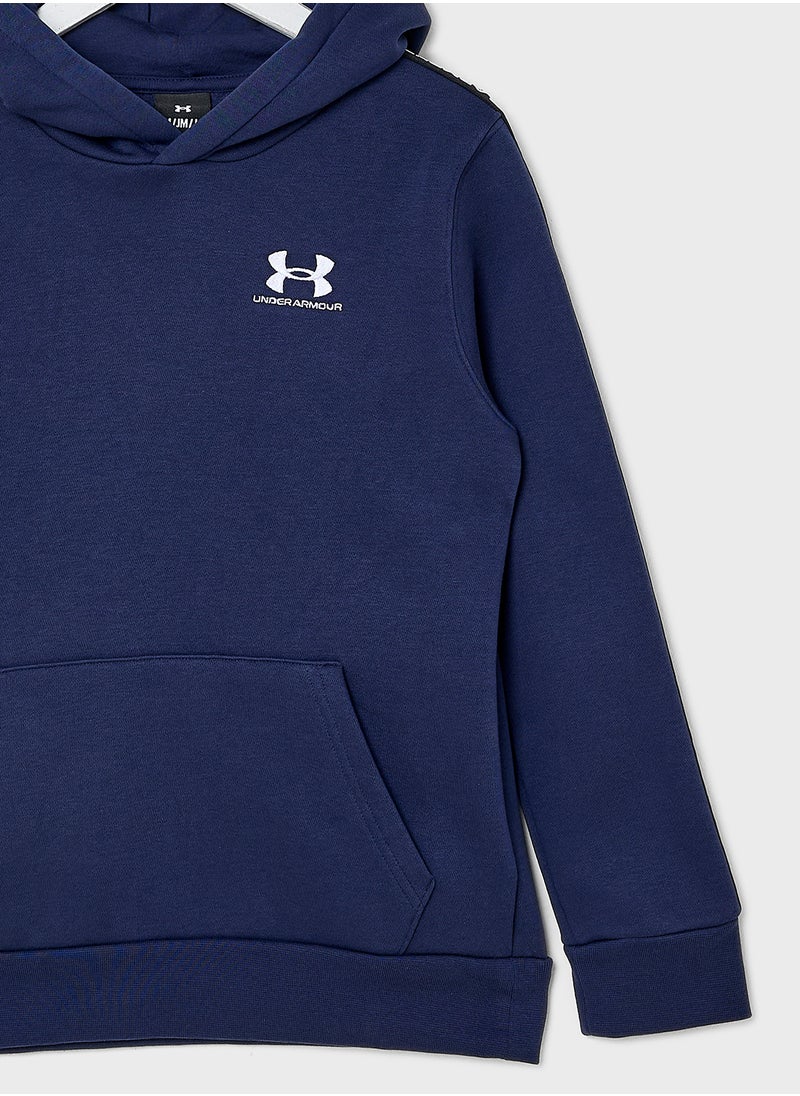 UNDER ARMOUR Boys' UA Icon Fleece Taping Hoodie  - Image 3