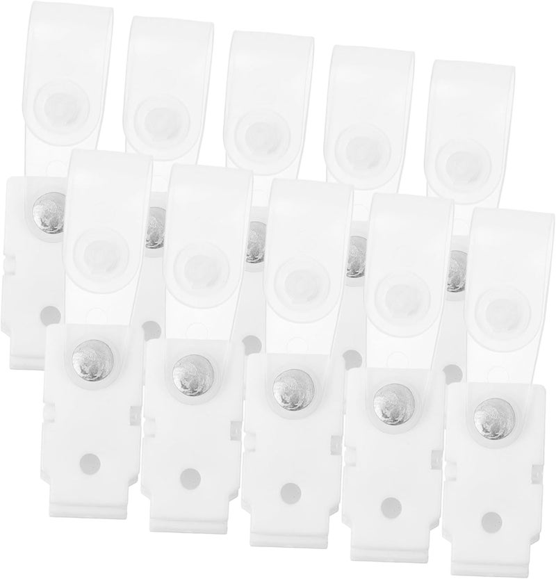 NUOBESTY 20pcs Plastic Badge Clips Name Tag Clips Lanyard Badge Holder Name Card - Image 1