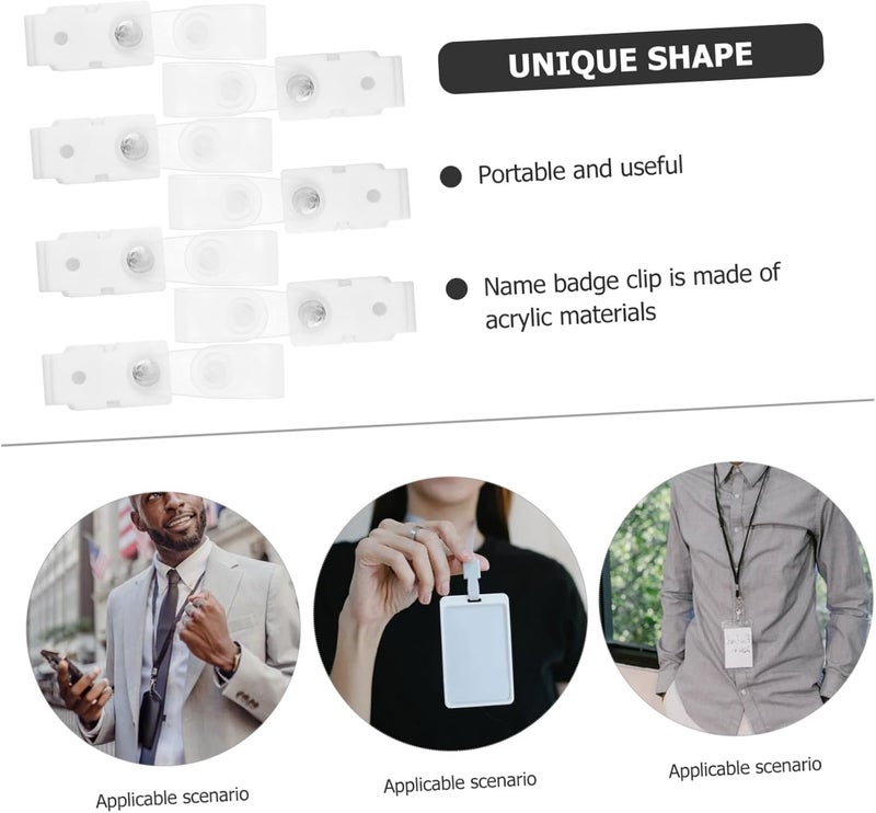 NUOBESTY 20pcs Plastic Badge Clips Name Tag Clips Lanyard Badge Holder Name Card - Image 3
