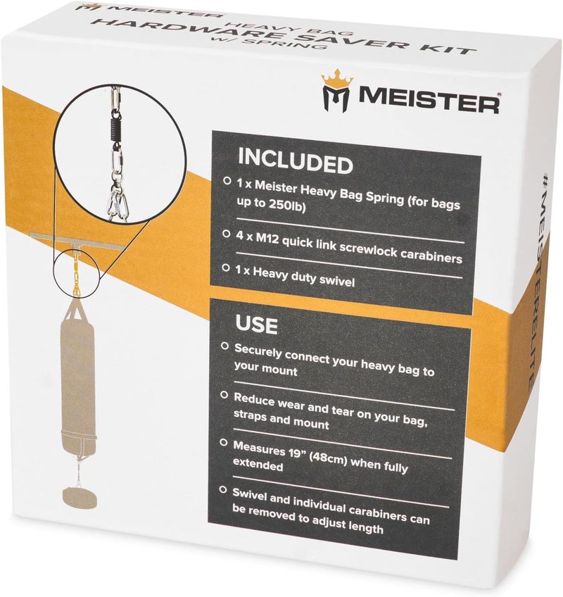 Meister طقم حفظ معدات حقيبة الوزن الثقيلة مع زنبرك، دوار وكرابينات - Image 3