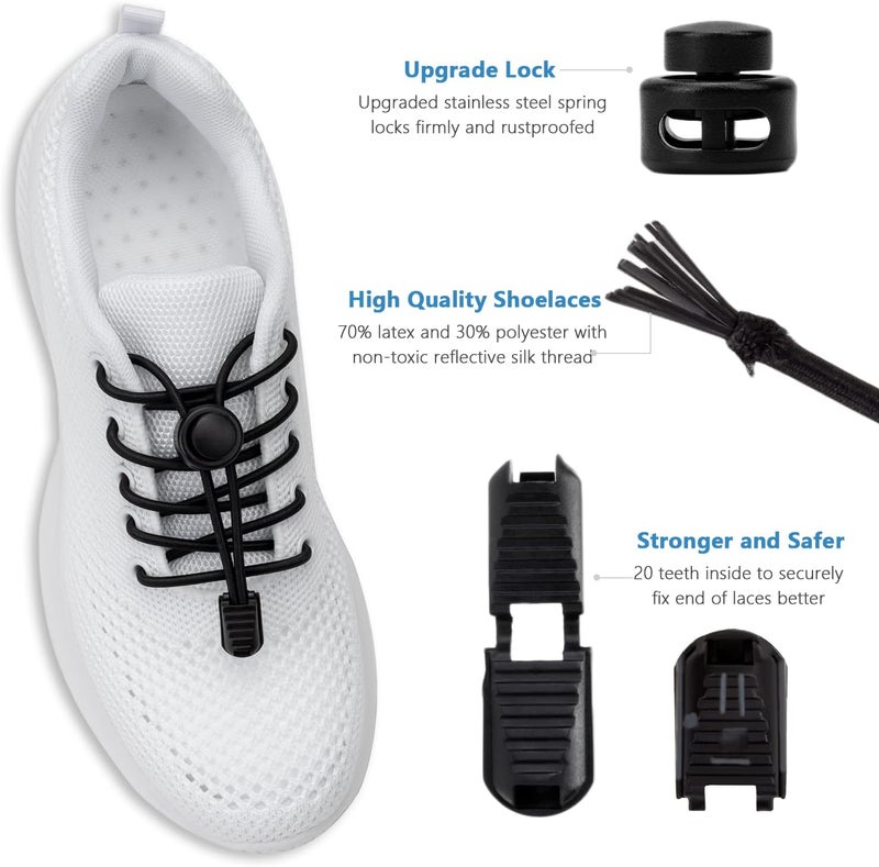 AIXMEET 1 Pair / 5 pairs No Tie Shoe Laces for adults, Elastic Shoe laces,shoelaces tieless, no tie shoelace for kids - Image 4