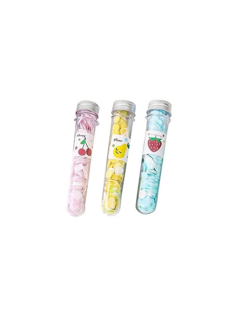 Techmahoday Techmahoday Travel Soft Paper Soap Flower Design Tube Shape Bottle Multicolor Colour Assorted 3Pcs  - Image 2