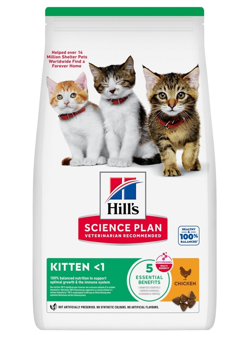 Hills Hill’s Science Plan Kitten Dry Cat Food Chicken 7kg – Complete Nutrition for Kittens with ActivBiome+ Digestive Support & DHA for Brain Development - Image 1
