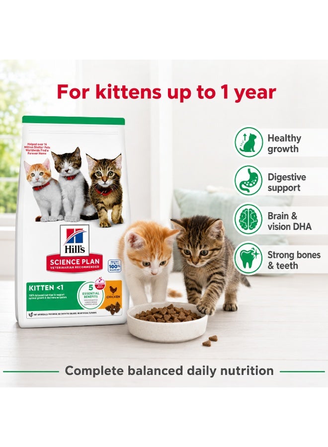 Hills Hill’s Science Plan Kitten Dry Cat Food Chicken 7kg – Complete Nutrition for Kittens with ActivBiome+ Digestive Support & DHA for Brain Development - Image 4