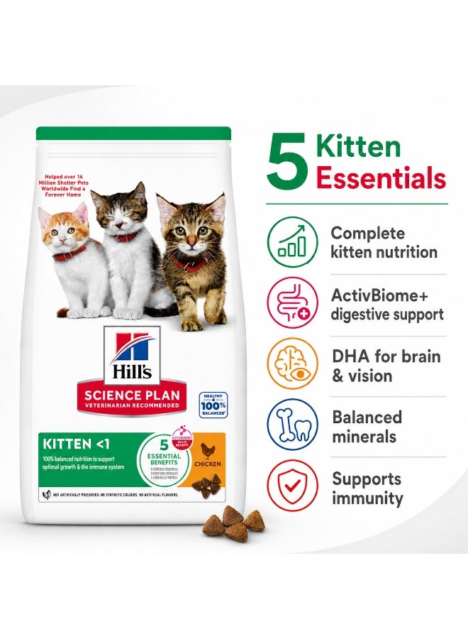 Hills Hill’s Science Plan Kitten Dry Cat Food Chicken 7kg – Complete Nutrition for Kittens with ActivBiome+ Digestive Support & DHA for Brain Development - Image 3