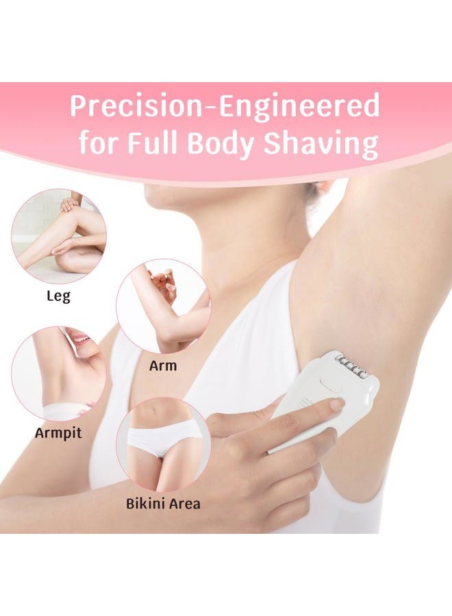 YHC Epilator for Women – Cordless 2-in-1 Hair Removal with 32 Tweezers, Rechargeable Electric Shaver for Legs, Arms & Body - Image 4