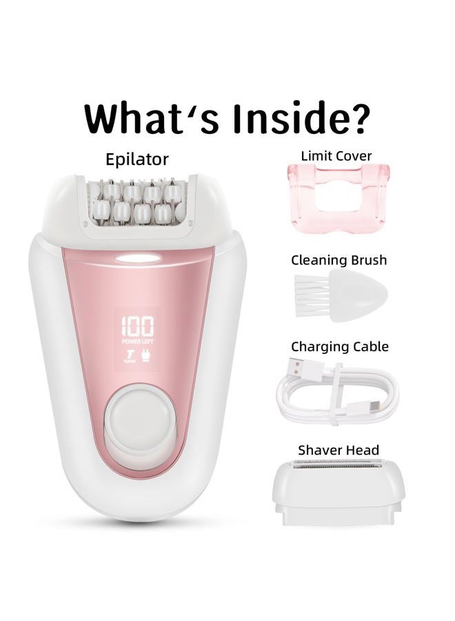 YHC Epilator for Women – Cordless 2-in-1 Hair Removal with 32 Tweezers, Rechargeable Electric Shaver for Legs, Arms & Body - Image 2