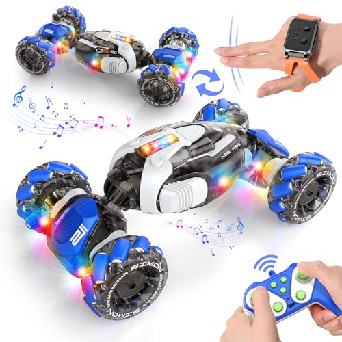 Nicella Remote Control Car RC Toys Gifts for 6 7 8 9 10 11 12 Year Old Boys Girls 360 Rotating 4WD Gesture Sensing RC Sunt Car with Lights Music Cool Birthday Gifts for Kids - Image 1
