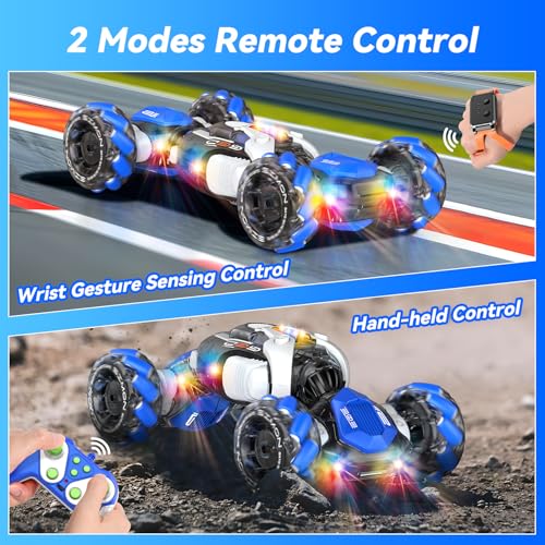 Nicella Remote Control Car RC Toys Gifts for 6 7 8 9 10 11 12 Year Old Boys Girls 360 Rotating 4WD Gesture Sensing RC Sunt Car with Lights Music Cool Birthday Gifts for Kids - Image 5