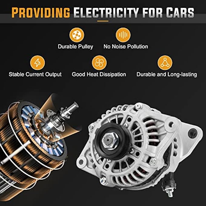 ILONPA Alternator Replacement Compatible with 1999 2000 2001 2002 2003 Mazda Protege Replace AMT0107, A2TB0191, FP34-18-300A, ALT-3071B, 400-48113 - Image 5