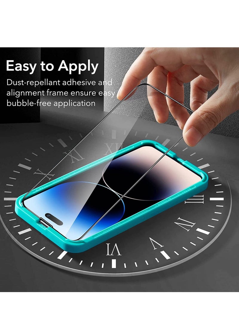 Raxoom Ultra-Tough Tempered Glass for iPhone 14 Pro Max 6.7 inch, Easy Alignment Frame, 2 Pack - Image 5