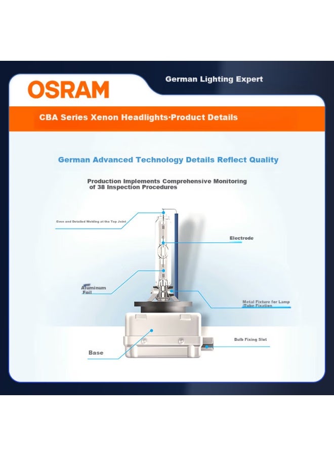 Osram Xenon Hid Headlight Bulb D4s Cba Germany Imported - Image 2