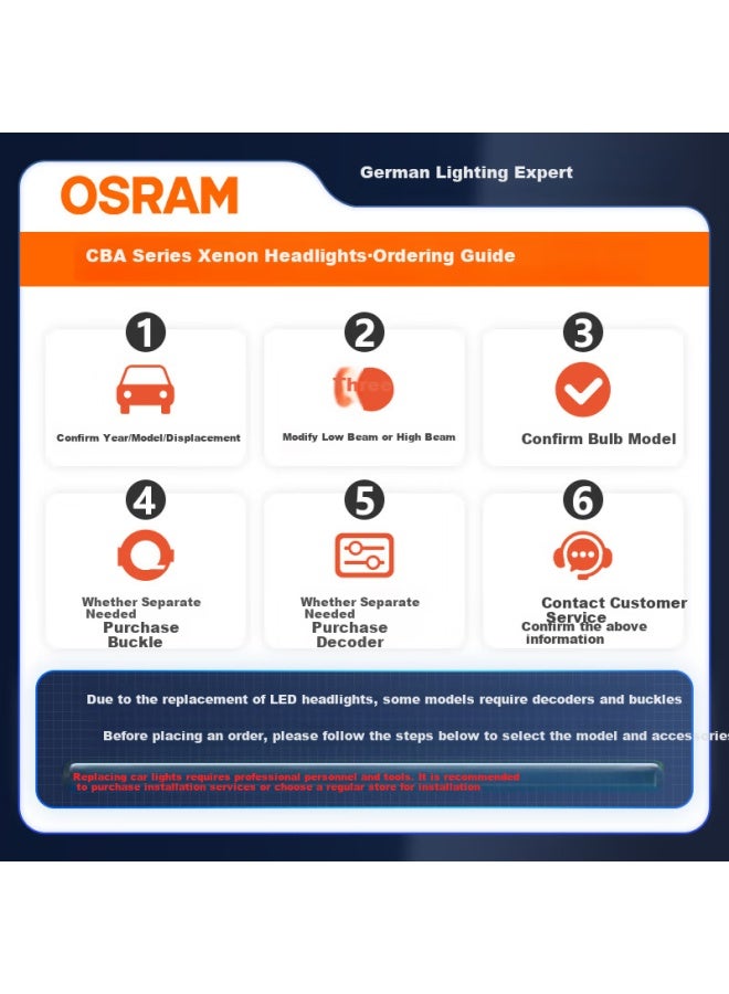 Osram Xenon Hid Headlight Bulb D4s Cba Germany Imported - Image 3