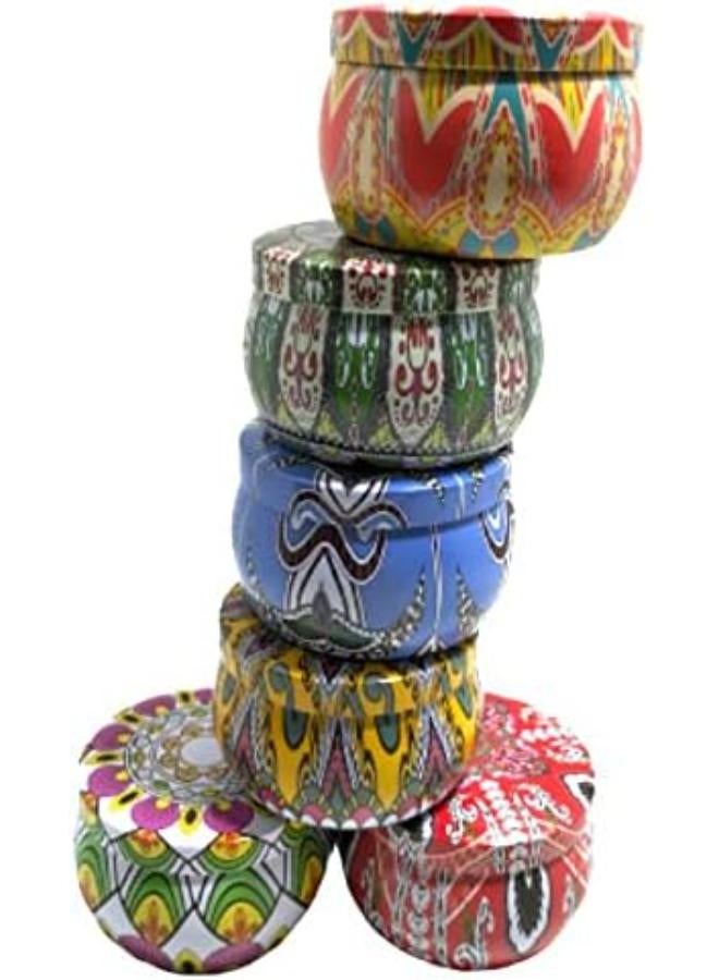 Romantic Scented Candle In Ornate Decorative Containers (4Pieces) (Multi Color)  - Image 2