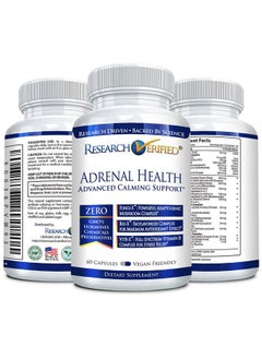 research verified Research Verified Adrenal Support - 180 Capsules - Support Adrenal Gland Function, Boost Energy, Balance Cortisol - Mushrooms, B Vitamins, Bioflavonoids, BioPerine  - Image 2