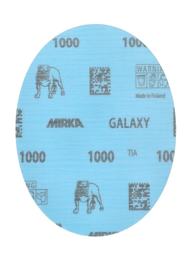 Mirka GalaxySandpaper 5 inch (125mm) - Grit 1000, 50 Discs/Pack - Hook & Loop - Premium Abrasive for Epoxy Resin, Wood, Metal - Non-Clogging, Self-Sharpening Technology - Ideal for Power Sanders - Image 2