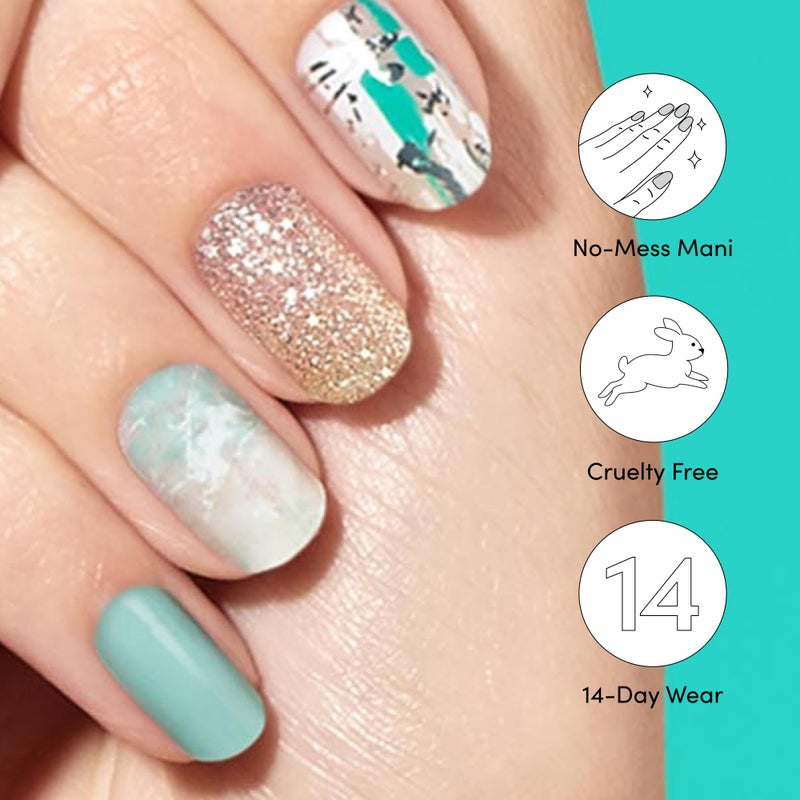 Dashing Diva Gloss Nail Strips - Desert Quartz - UV Free, Chip Resistant, Long Lasting Gel Stickers - Contains 32 Wraps, 1 Prep Pad, 1 File - Image 5