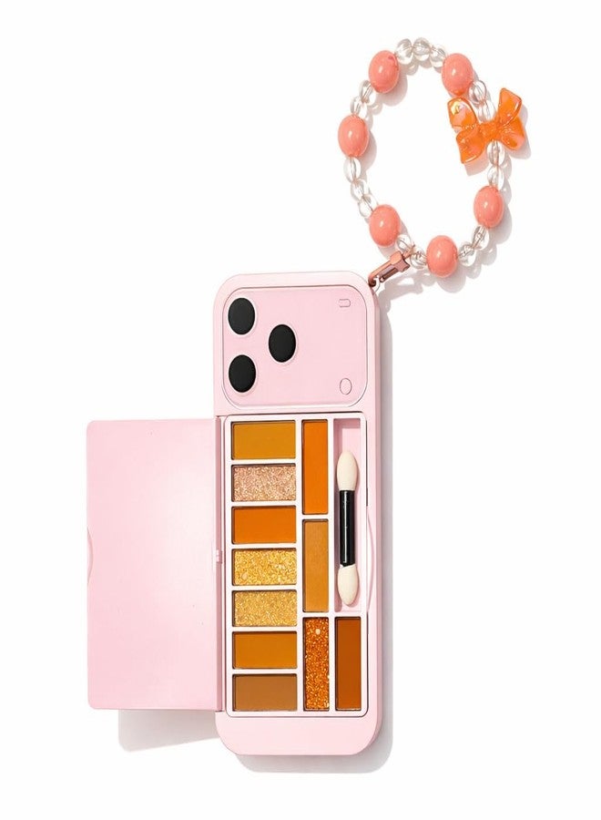 Teraabliss I Phone Style Mini Eyeshadow Palette - Model 17 i-Style Phone Inspired Design Soft & Skin Friendly Formula Long Lasting Shades (pink) - Image 1