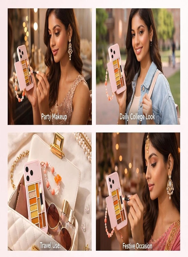 Teraabliss I Phone Style Mini Eyeshadow Palette - Model 17 i-Style Phone Inspired Design Soft & Skin Friendly Formula Long Lasting Shades (pink) - Image 5