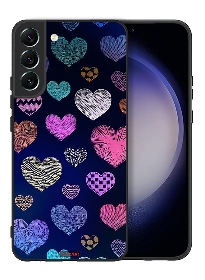 Tolwak Samsung Galaxy S22 5G Protective Case Cover Dhaga Hearts Pattern - Image 2