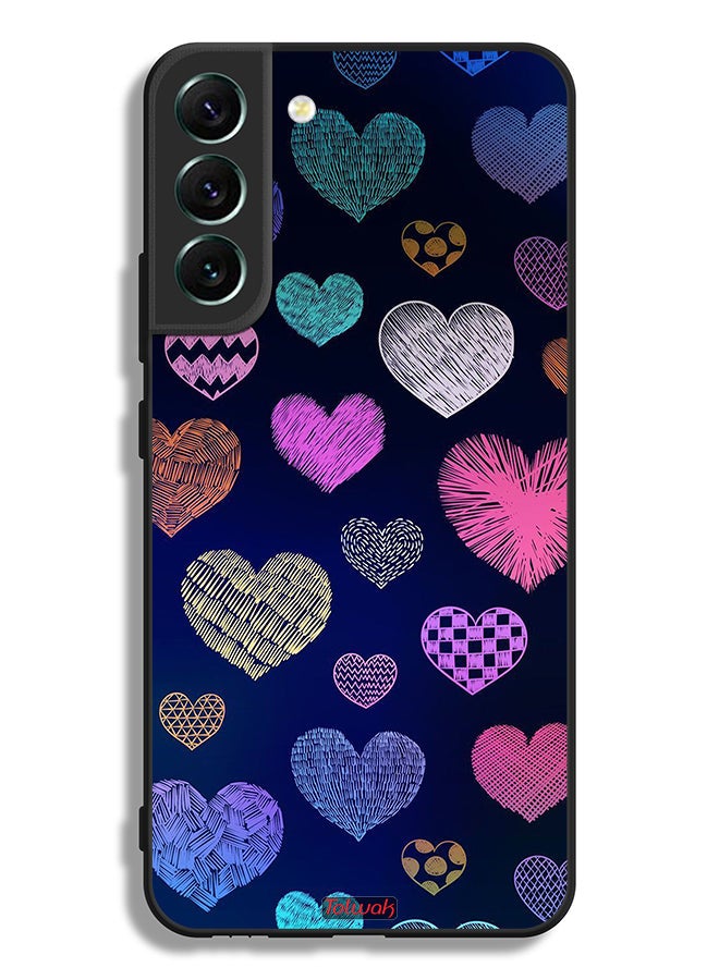 Tolwak Samsung Galaxy S22 5G Protective Case Cover Dhaga Hearts Pattern - Image 3