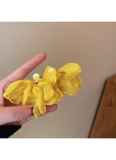 Yellow Small Fresh Fashion All-match Flower Butterfly Earrings Simple Geometric Ear Ring Student Temperament For Women