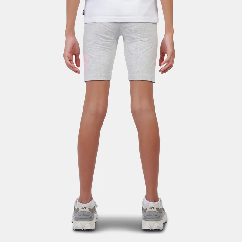 نيو بالانس Kids' Stacked Logo Bike Shorts