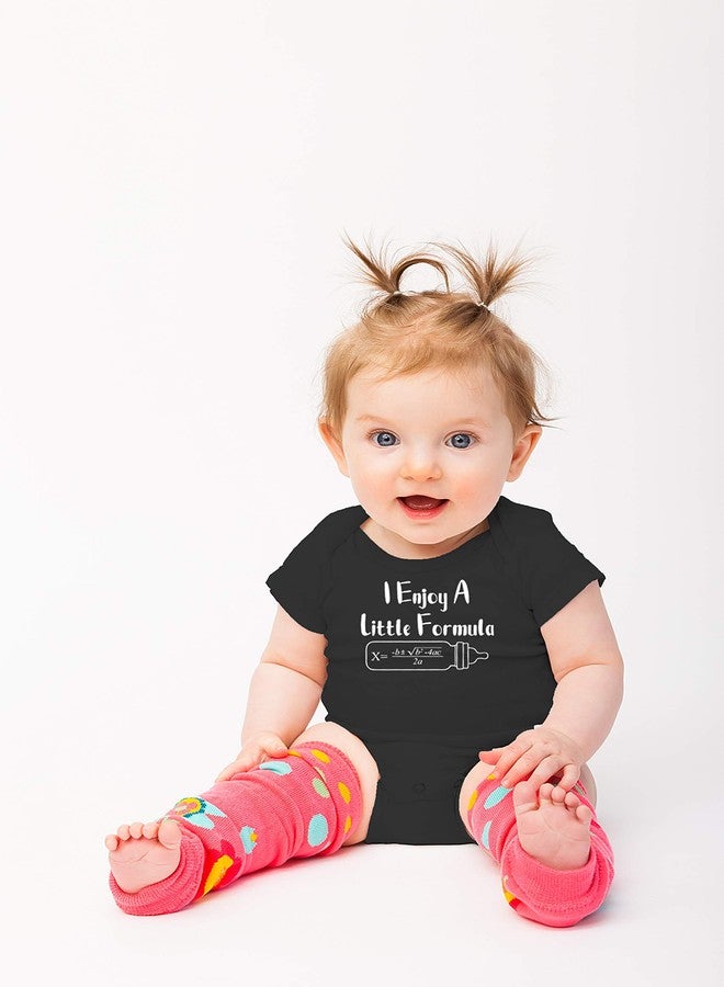 Funnwear أستمتع بقليل من الحليب الصناعي - بدلة أطفال أساسية مضحكة - ملابس أطفال حديثي الولادة (6 أشهر، أسود) - Image 4