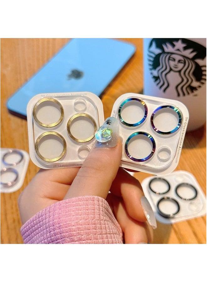 Built-in Integrated Cd Pattern Apple 15PROMAX Mobile Phone Lens Film Metal Ring Film-Color:Purple-Size:16pro/promax - Image 4