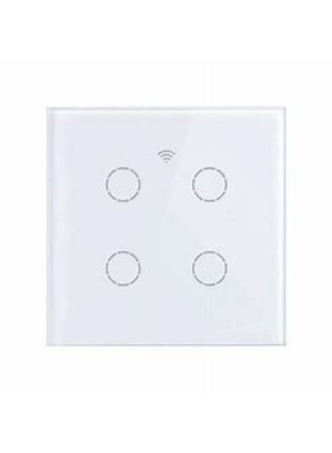 BUY4LESS Zigbee Touch Scene Switch – 4 Gang (White) | Wireless Quad-Button Scene Controller, Easy No-Wiring Installation, High-Capacity Smart Wall Switch - Image 1