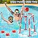 JUKUDAHU Swimming Pool Basketball Hoop Toy for Kids 2 3 4 5 6 Years Old Floating Pool Basketball Game Toys with 4 Balls AirPump Outdoor Play Poolside Summer Water for Boys Girls Age 4812 Red - Image 4