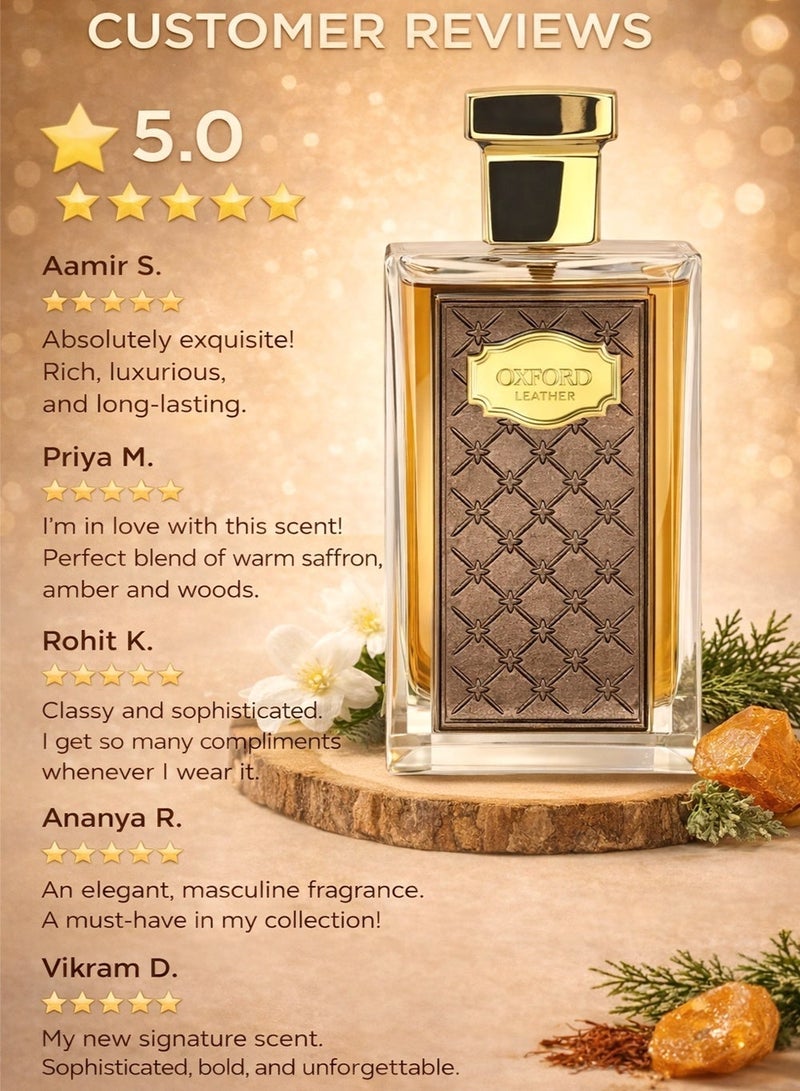 دازلينغ عطر اوكسفورد ليذر عطر طويل الثبات او دي بارفيوم 100 مل مستوحى من الفخامة برائحة خشبية للجنسين - Image 4