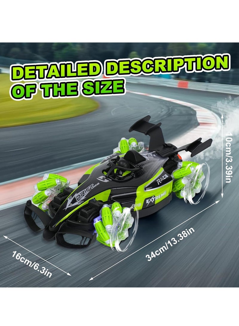 ليفي سيارة حيلة RC عالية السرعة بمقياس 1:12 (سيارة تحكم عن بعد) للأطفال والكبار - سيارة تحكم عن بعد بالدفع الرباعي (سيارة ريموت كنترول) مع دوران 360 درجة (دوران 360 درجة)، رذاذ (رذاذ)، أضواء (أضواء) وموسيقى (موسيقى) | سيارة سباق كهربائية قابلة للشحن للطرق الوعرة (سيارة سباق كهربائية) للأولاد (الأولاد) والبنات (البنات) والمبتدئين (مبتدئين) - Image 4