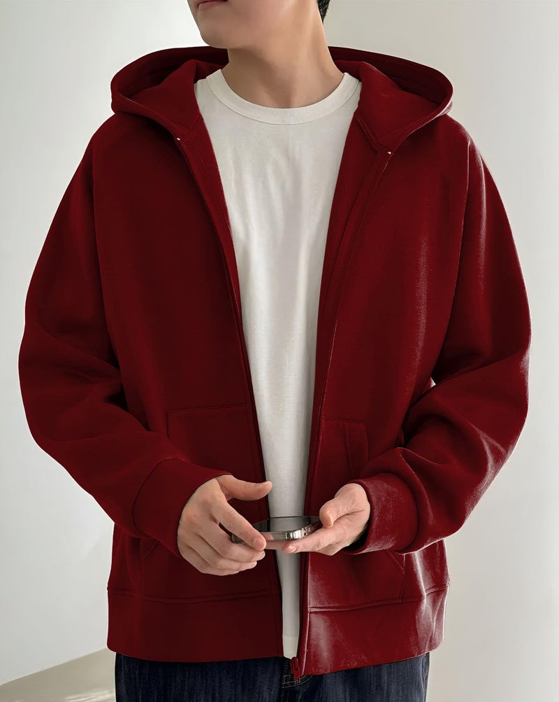AUSK Men Jacket with hooded Neck || Mens Hoodies Sweatshirt || Hoodie Jacket for winter - Image 2