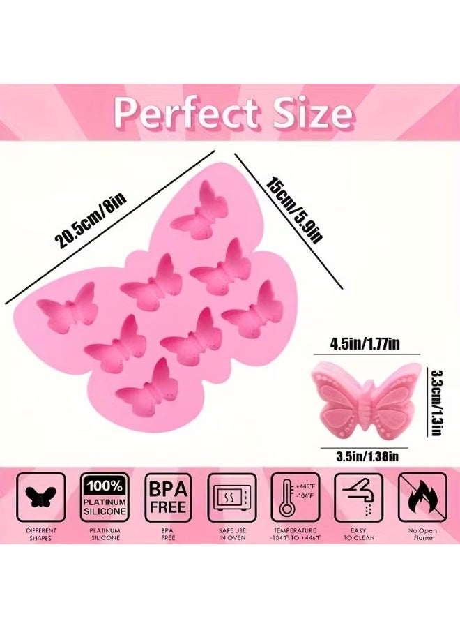 Goolsky Silicone Butterfly Ice Cube Tray Mold for Soap Making, Bath Bombs, Wax Melts, and Baking - BPA Free Kitchen Tool - Image 4