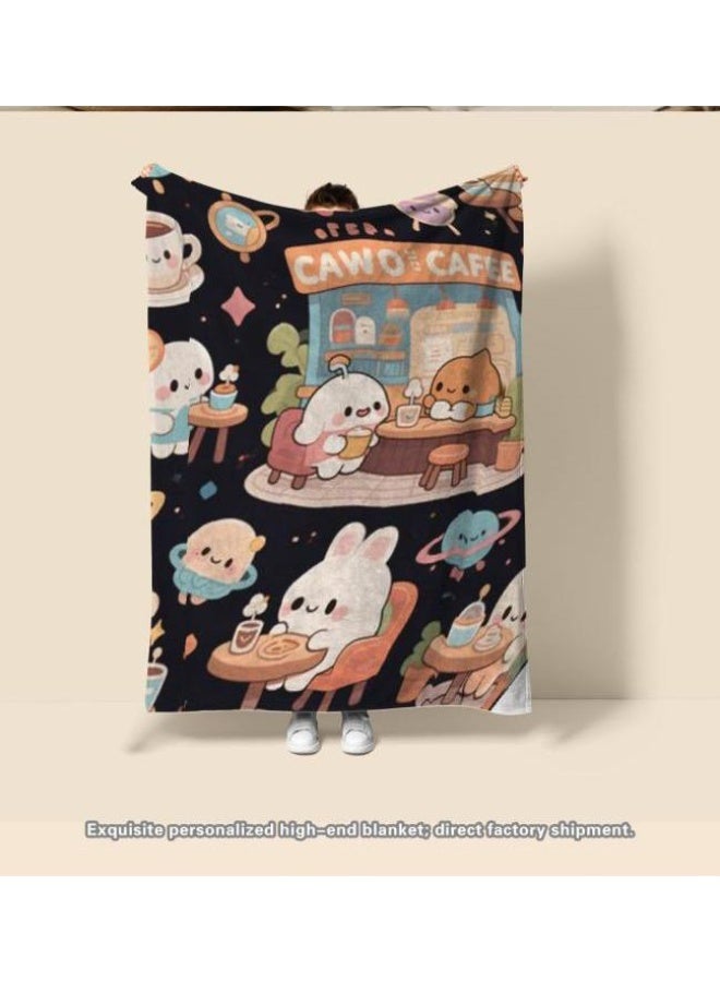 عام بطانية رقيقة من الفانيلا الكرتونية للأطفال والرضع (دافئة ومريحة، ومناسبة للنوم والألعاب) 70 سم * 100 سم - Image 3