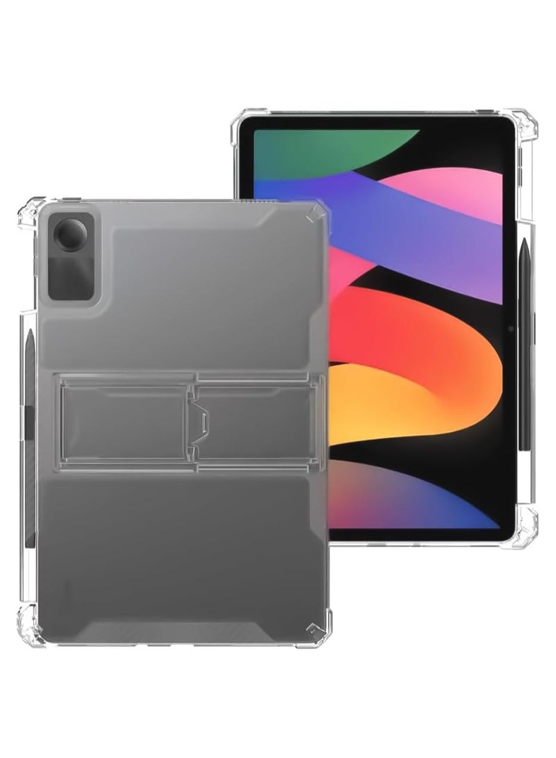 جراب شفاف بحامل لجهاز Xiaomi Redmi Pad SE 11 بوصة اللوحي 2023 جراب مقاوم للصدمات، رفيع وخفيف الوزن ومضاد للاصفرار، غطاء بمسند، مع حامل قلم رصاص - شفاف - Image 5