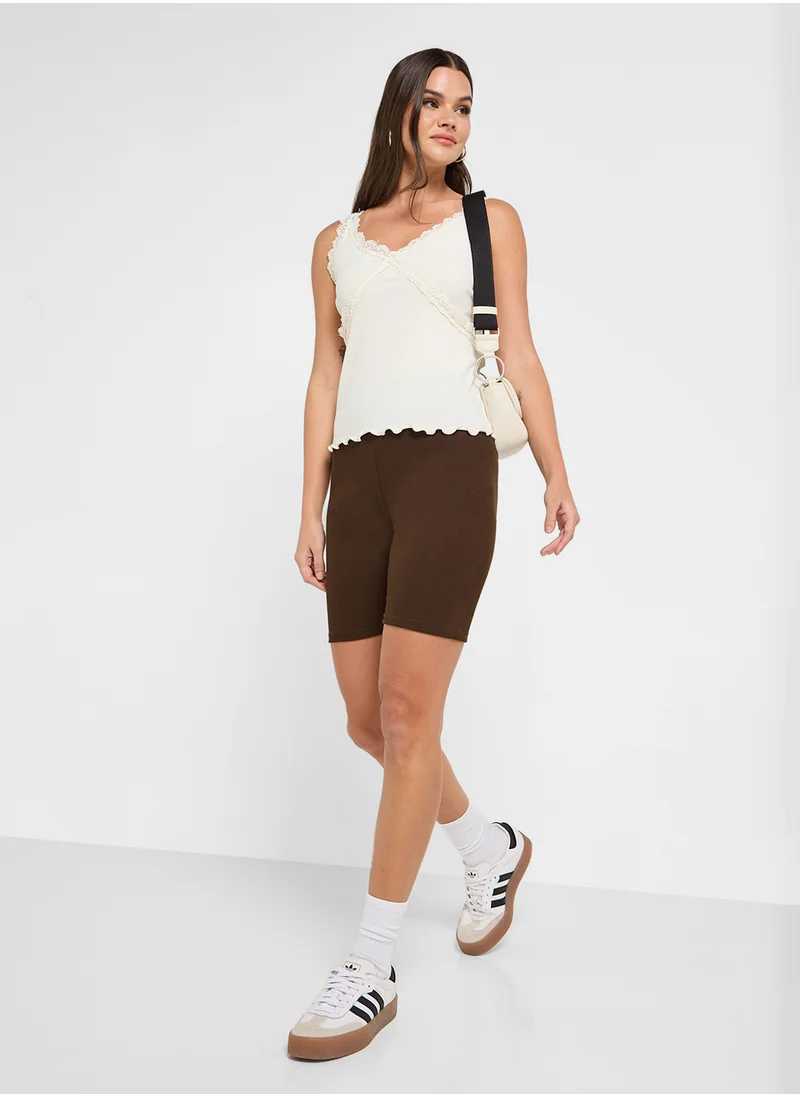 Ginger Basics Ribbed High Waist Short