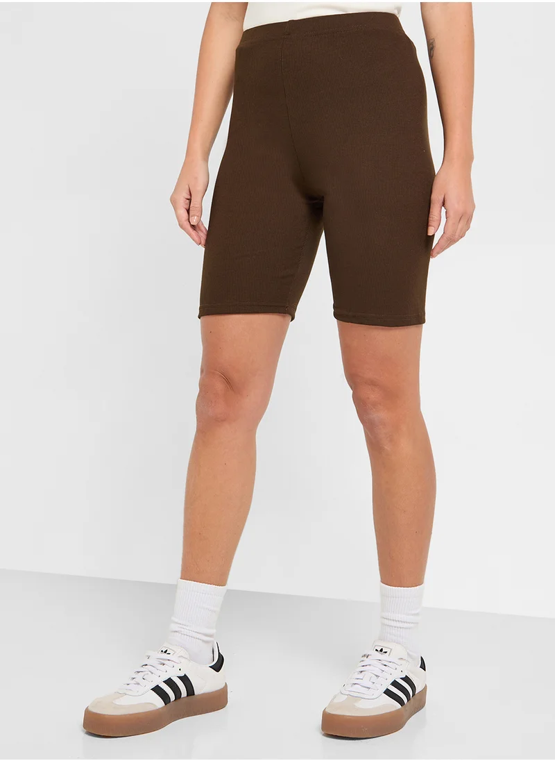 Ginger Basics Ribbed High Waist Short