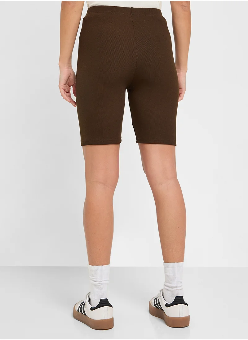 Ginger Basics Ribbed High Waist Short