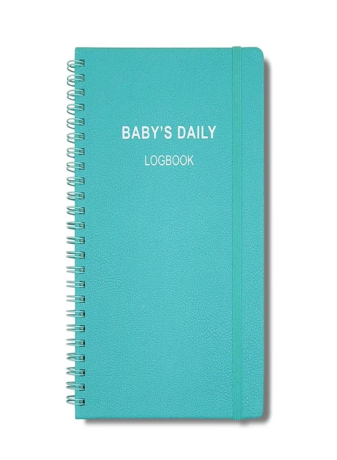Cheericome Baby's Daily Log Book - Baby Care Planner for Newborns with 152 Easy to Fill Pages,Tracking Feed,Sleeping,Diaper,Awake Time to take Good Care of Your Newborn Baby's - Teal PU Cover - Image 1