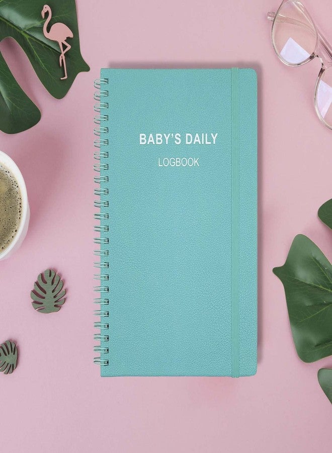 Cheericome Baby's Daily Log Book - Baby Care Planner for Newborns with 152 Easy to Fill Pages,Tracking Feed,Sleeping,Diaper,Awake Time to take Good Care of Your Newborn Baby's - Teal PU Cover - Image 4