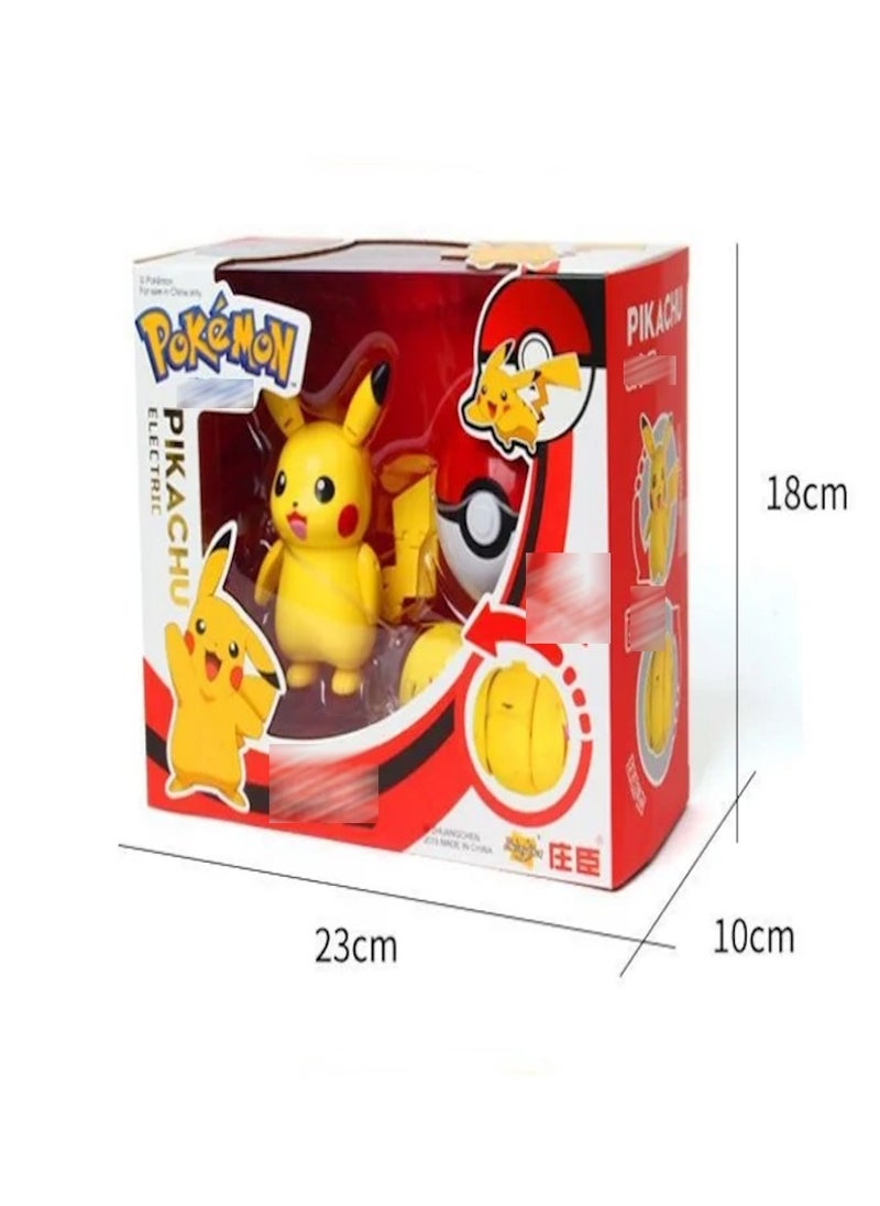 JOLLITY LLC - Pokémon Deformation Ball Assembled Toys Pikachu Lucario Charizard Eevee Anime Figure Model Decorative Gifts 1 box Random Design - Image 1