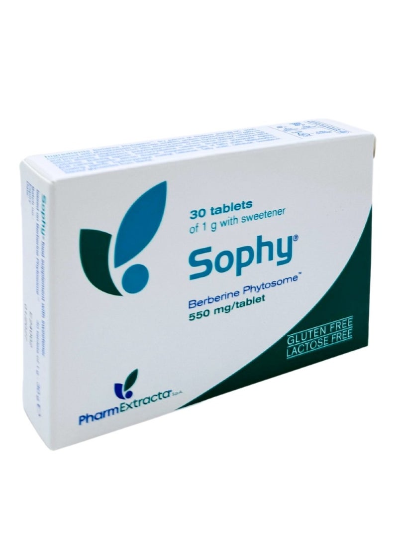 Sophy 550 mg – Berberine Phytosome® Tablets for PCOS & Metabolic Support – 30 Tablets | Gluten & Lactose Free - view 2