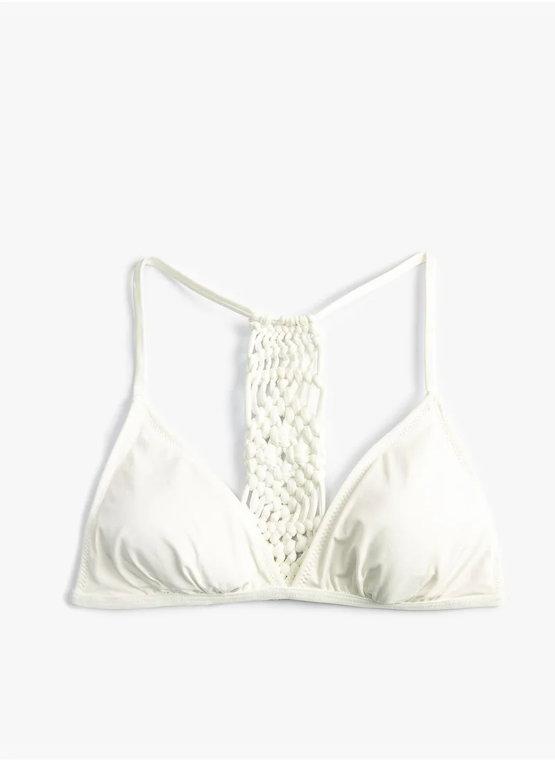 KOTON Macrame Back Detail Bikini Top