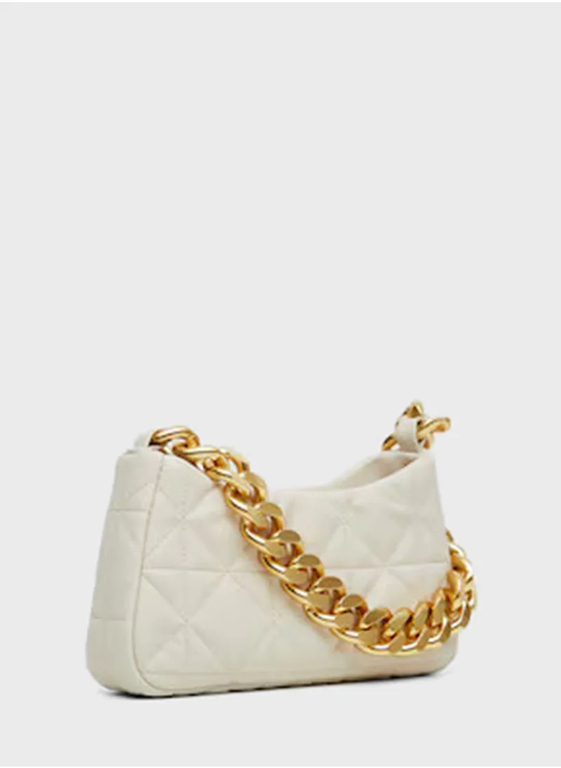 مانجو Quilted Chain Shoulder Strap