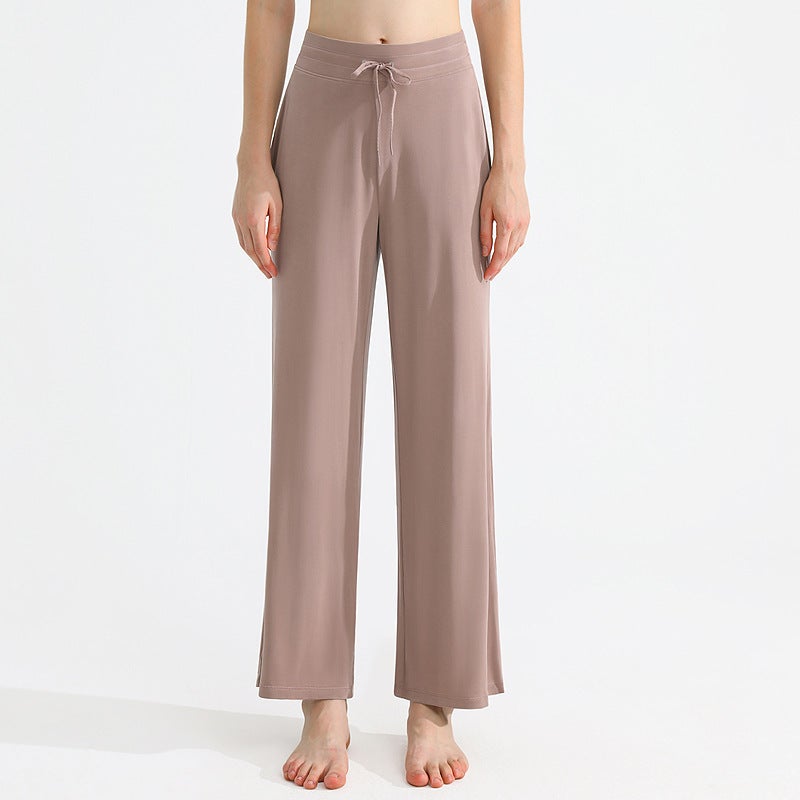 Summer Elastic Waist Casual Yoga Pants YDK09 lotus root Lotus powder 