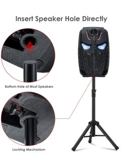 Mike Music Speaker Stand Adjustable Studio Monitor Speaker Stand Tripod DJ PA Speaker Stand Professional Tripod Structure Adjustable Height  - Image 3