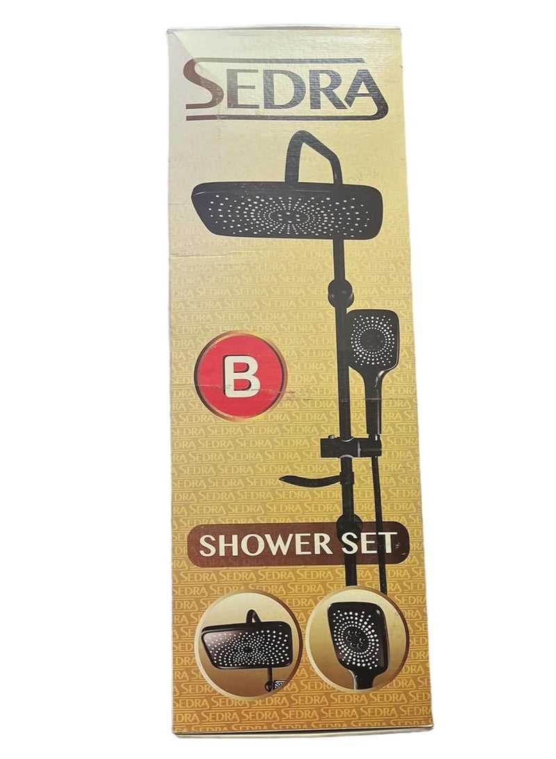 سدرة طقم دش تركي من سيدرا مع حامل صابون مزدوج الاستخدام، حامل دش - Image 1