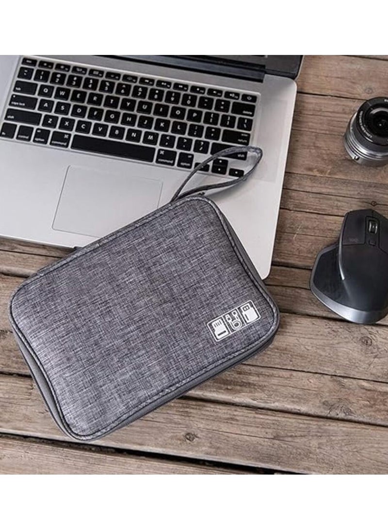 MORANO Travel Cable Organizer Bag, Electronic Accessories Storage, Portable Waterproof Double Layer Cable Organizer Bag - Image 2